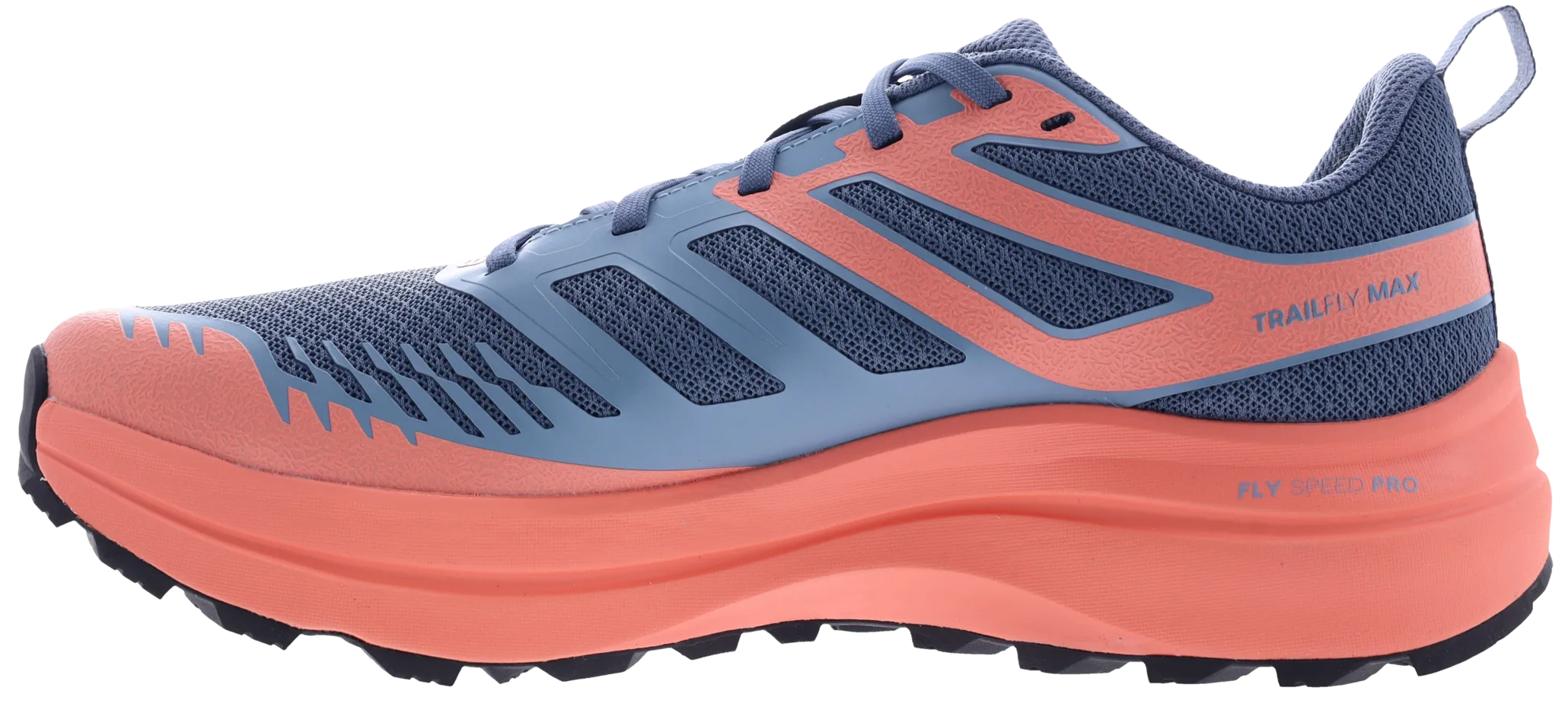 inov-8 Women's Trailfly Max Blue Grey/Coral/Light Grey