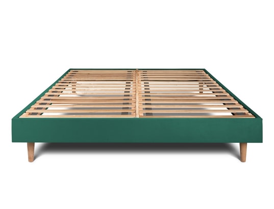 SOMMEIL DE PLOMB - Sommier 140 x 200 Sommier kit velours vert 140x200 h29cm