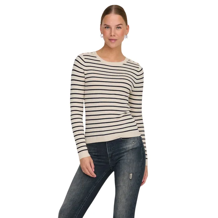 Only Mila Stripe Button Shirt Dames