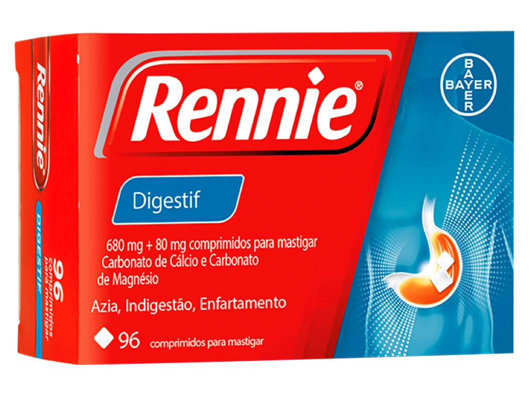 COMPRIMIDOS RENNIE MASTIGAR 680MG 80MG 96UN