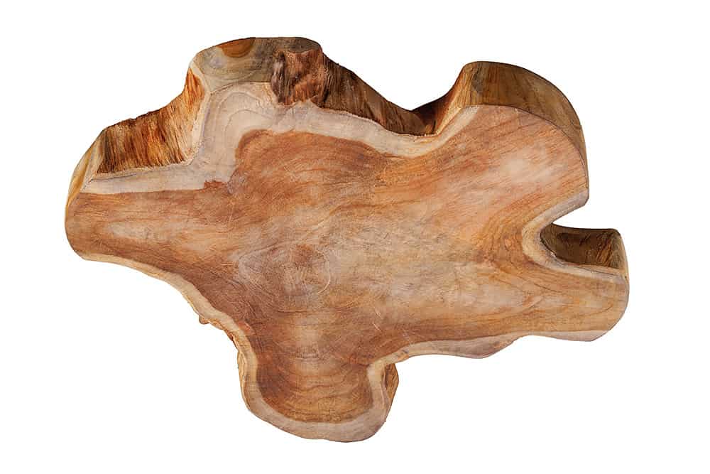Handgefertigte Hängeleuchte HYPNOTIC 50cm natur Longan Massivholz