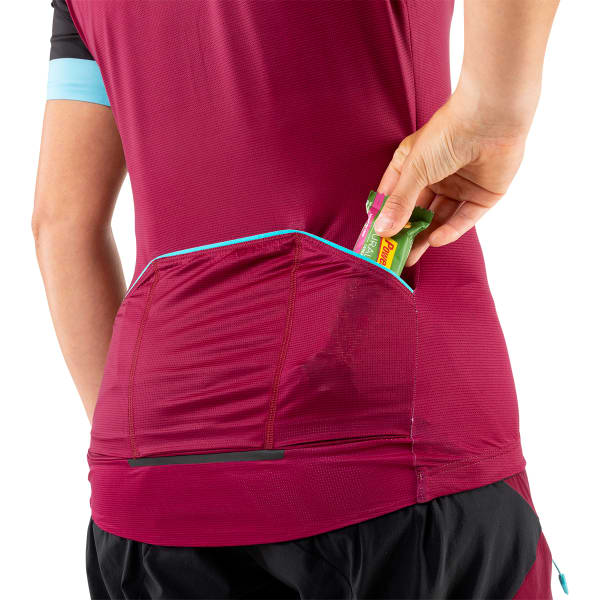 Maillot VTT DYNAFIT RIDE LIGHT 1/2 ZIP SHIRT W BEET RED