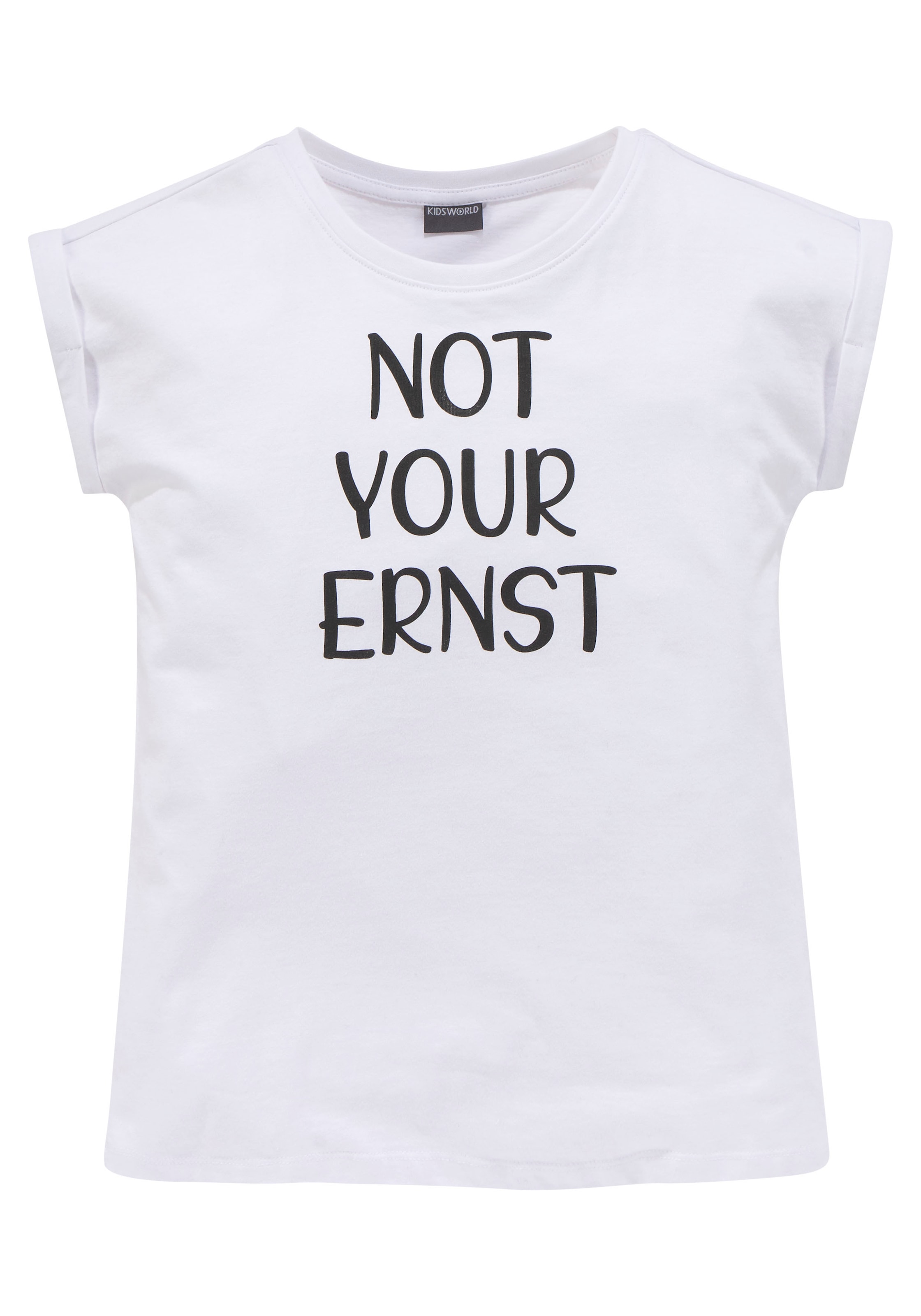 KIDSWORLD T-Shirt »NOT YOUR ERNST«, Kurzarm,  bedruckt,  Rundhalsausschnitt,  aus Baumwolle