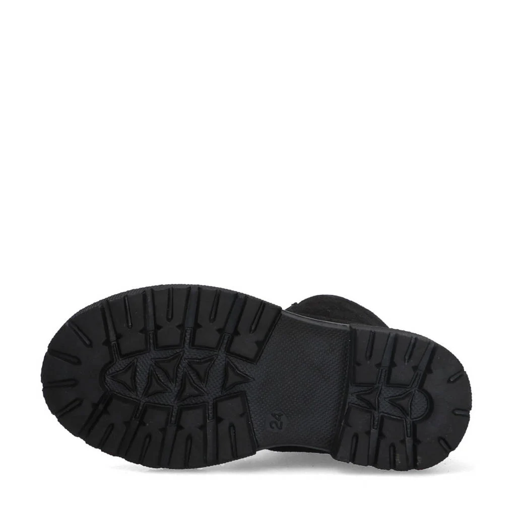 BunniesJR Saar Sterksuède veterboots zwart