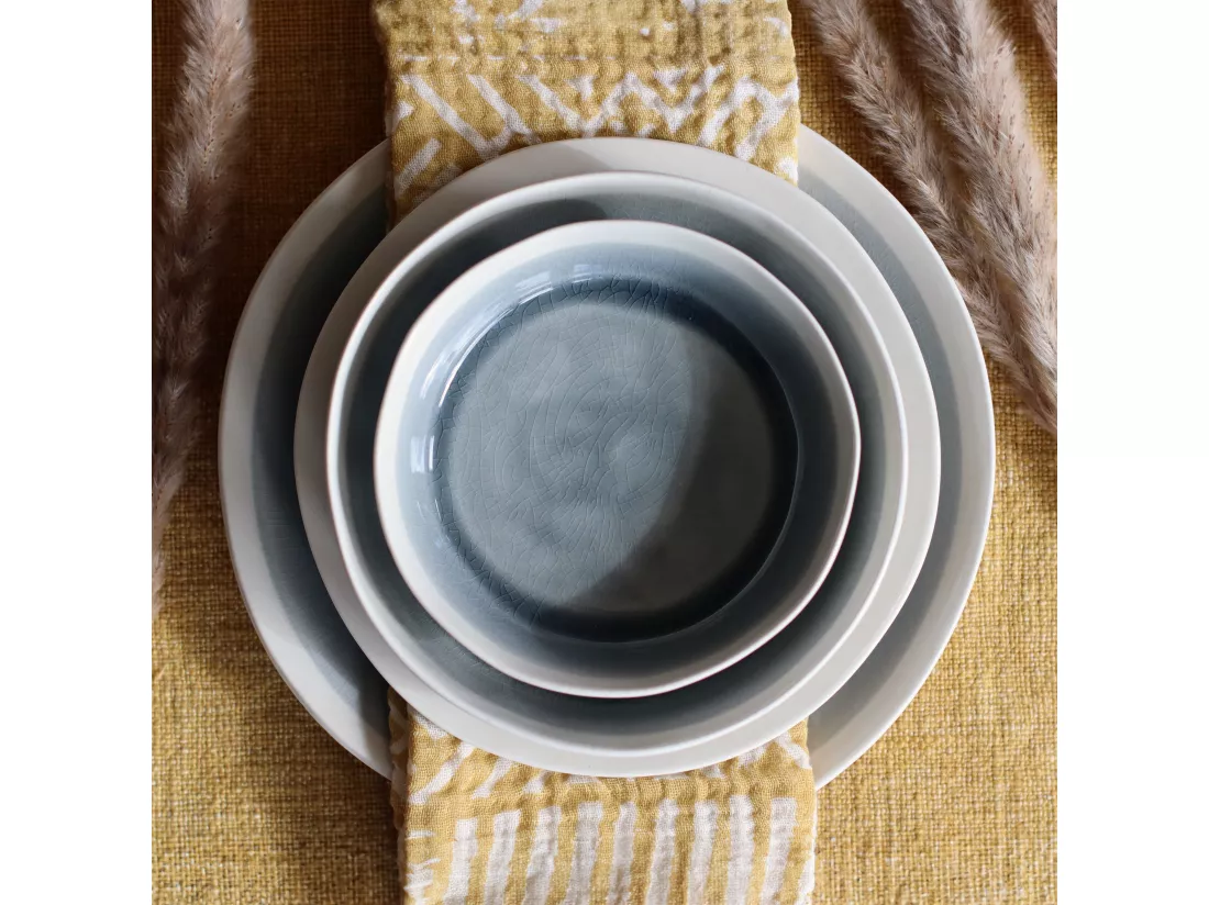 Ogo Living - Lot 6 Assiettes Plates Cap 27.5cm En Gres
