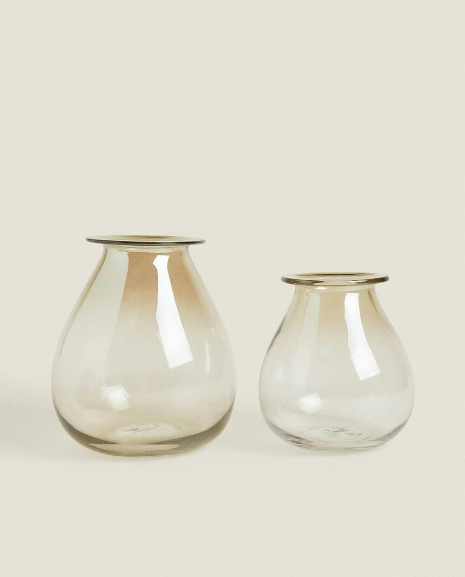 VASO DE VIDRO FUMÊ