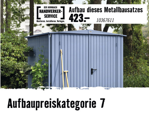 Biohort tuinhuis, maat 150, 155 x 83 cm, kwartsgrijs metallic