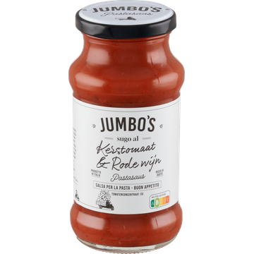 Jumbo's Kerstomaat & Rode Wijn Pastasaus 350 g