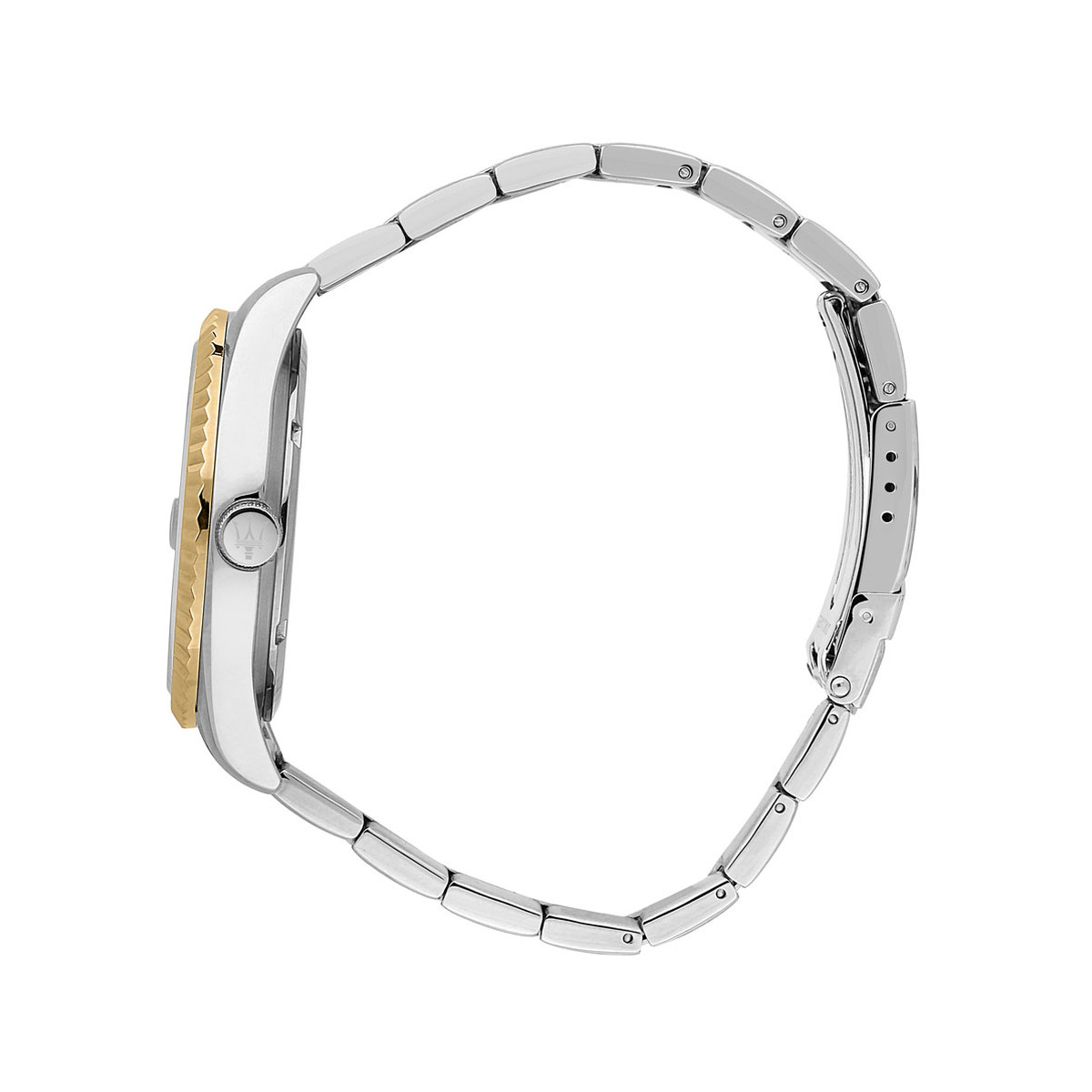 Montre MASERATI homme bracelet acier bicolore jaune