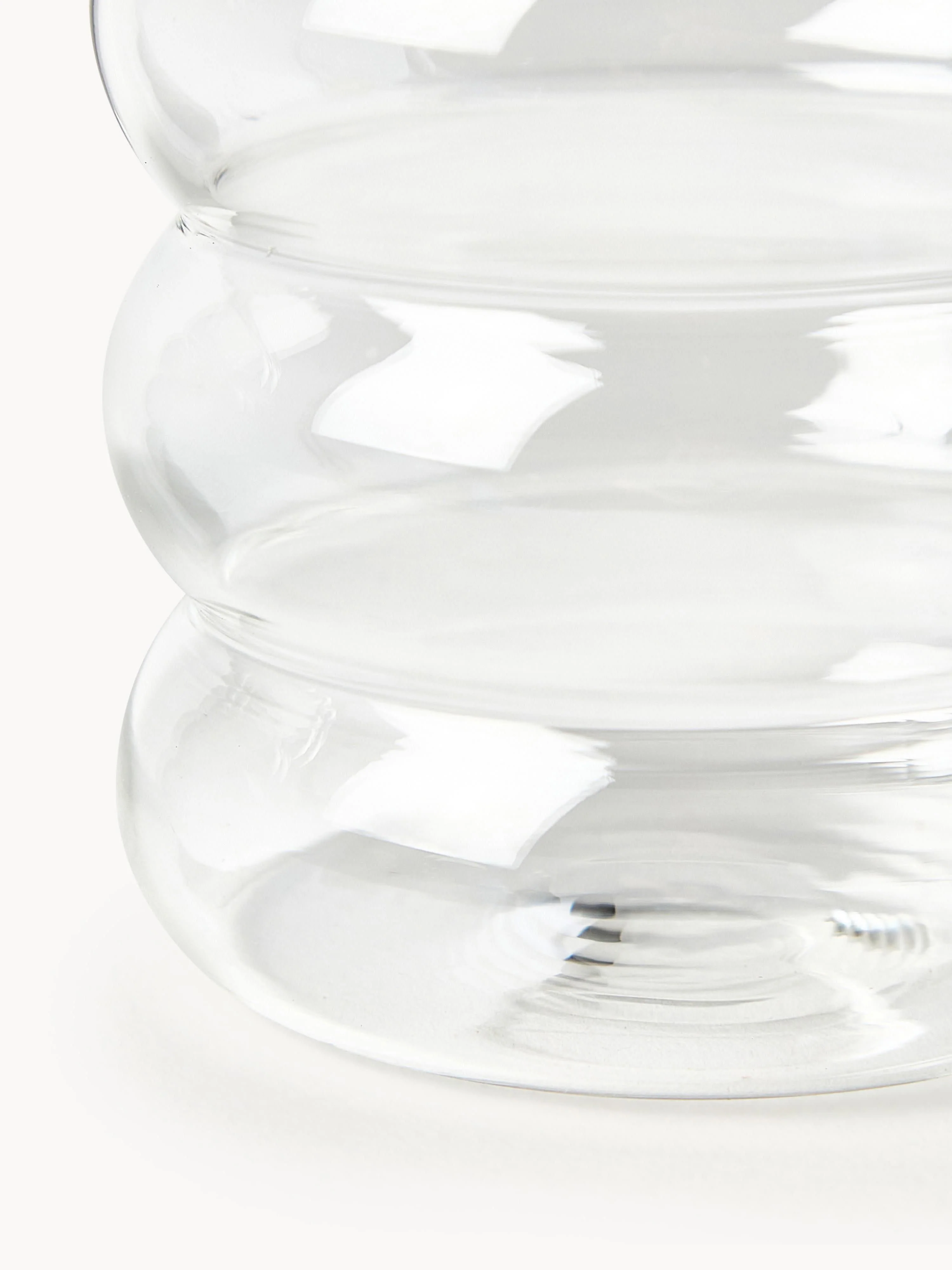 Mondgeblazen waterglazen Bubbly, 4-delig