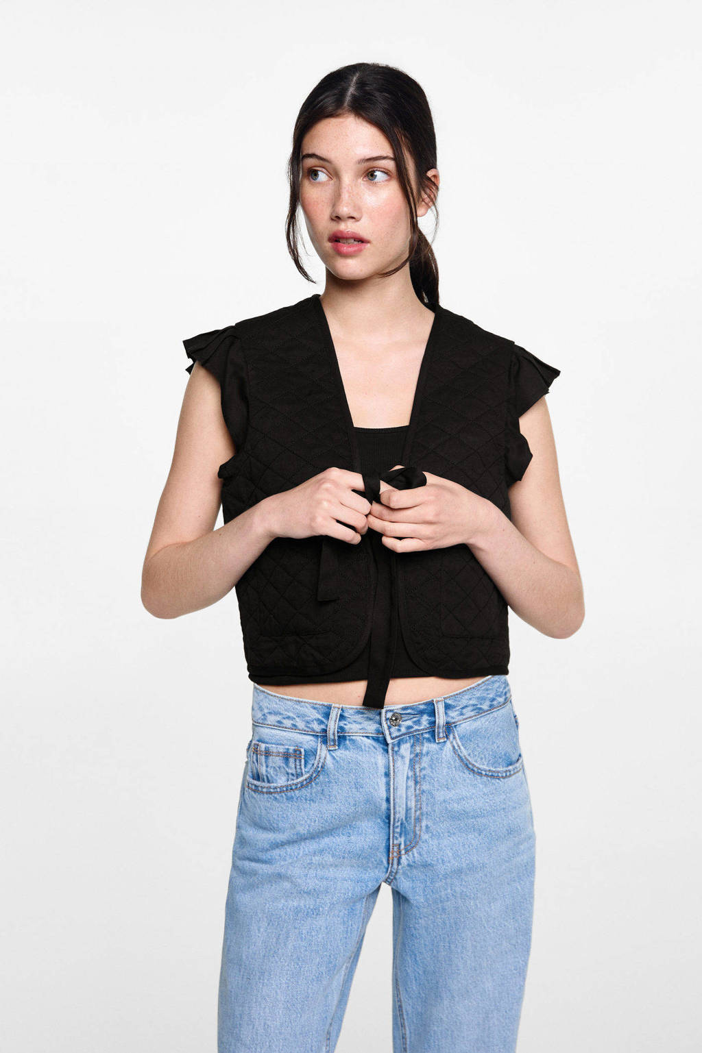 MANGO TEEN gilet zwart