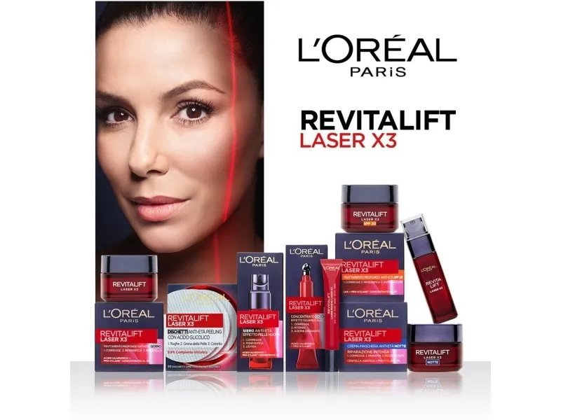 L’Oreal Paris L'Oreal Paris, Revitalift Laser X3, Glycolic Acid, Anti-Ageing, Peel-Off Pads, 30 pcs For Women