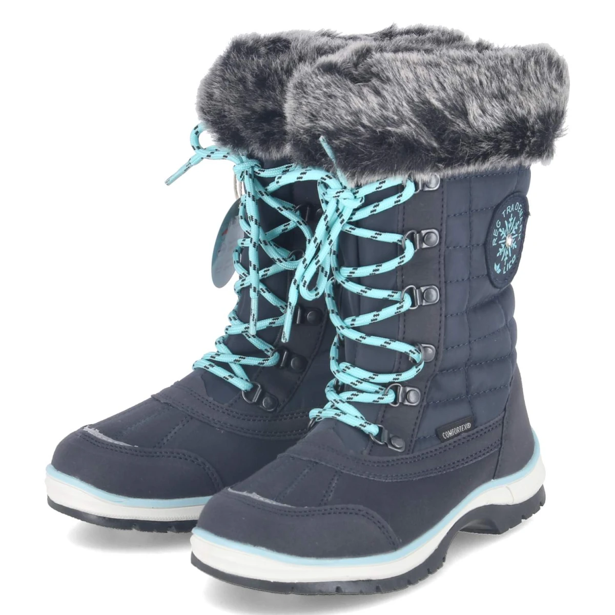 LicoSnowboots LILLESAND - marine/türkis