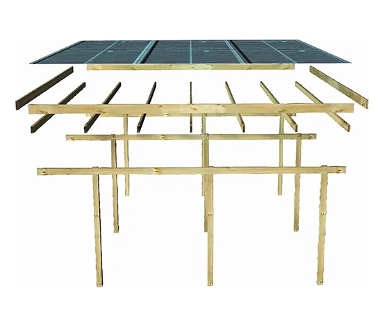 Karibu Carport mit Abstellraum, Seiten und Rückwand, 19 mm, (Elco 2)