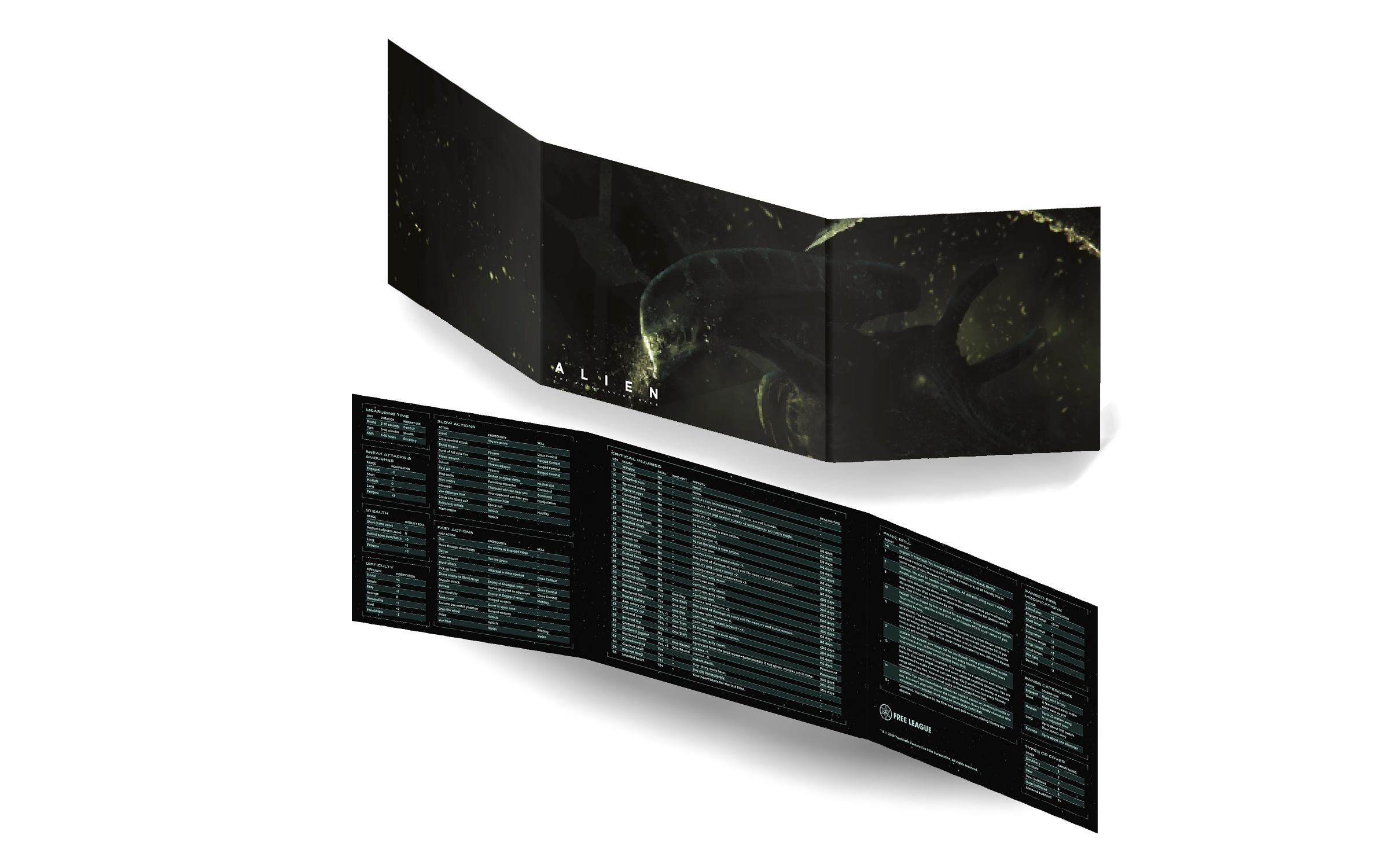 Sichtschirm ALIEN: Das Rollenspiel – Spielleiterschirm -DE-Zubehör, Hilfsmittel