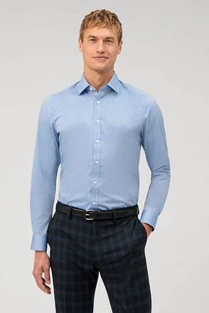 OLYMP Level Five Overhemd Body-Fit Blauw 208064-19
