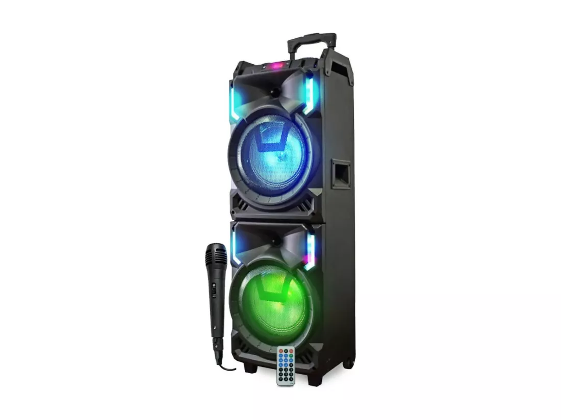 Enceinte lumineuse Bluetooth KARAOKE 800W MAXILIGHT