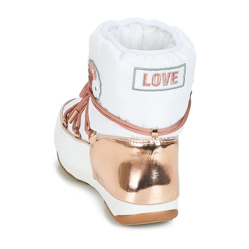 Moon Boot - PEACE & LOVE WP - Blanc / Rose gold