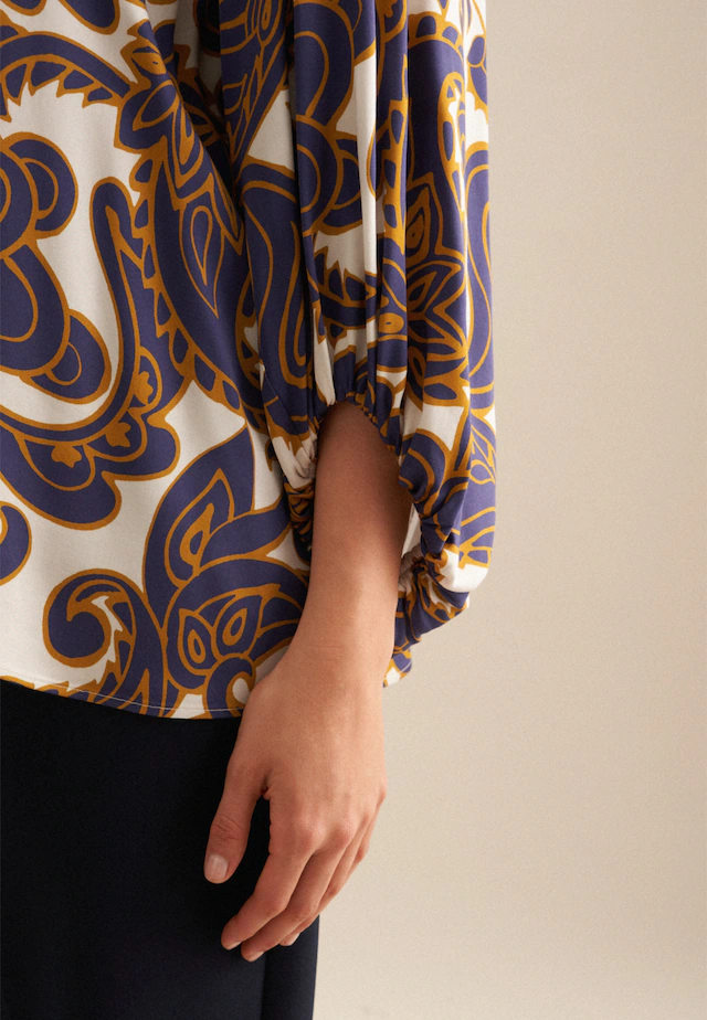 seidensticker Shirtbluse »Schwarze Rose« 3/4-Arm V-Neck Paisley