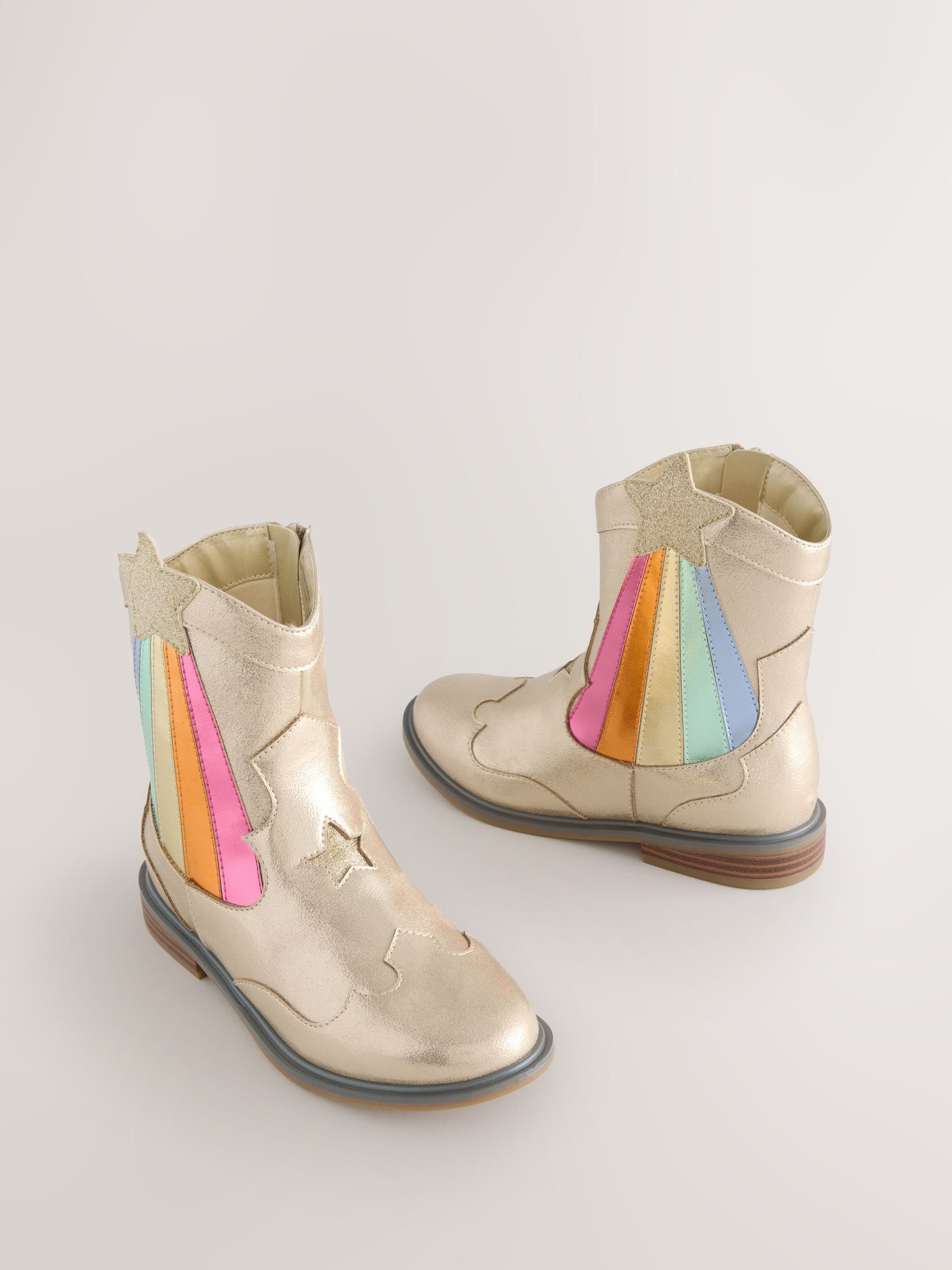 Little Bird by Jools Oliver Metallic Western Ankle Boots