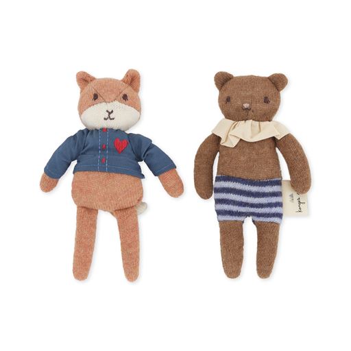 Konges Sløjd 2-Pak Strikkede Venner, Foxie Friends