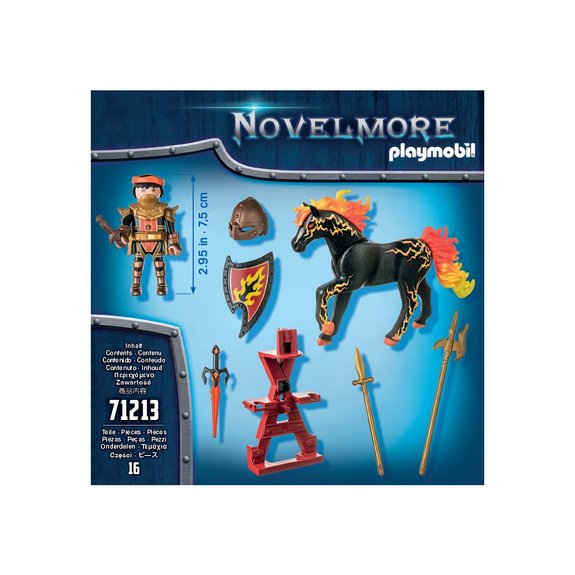 Chevalier Burnham Raider avec cheval de feu Playmobil Novelmore 71213