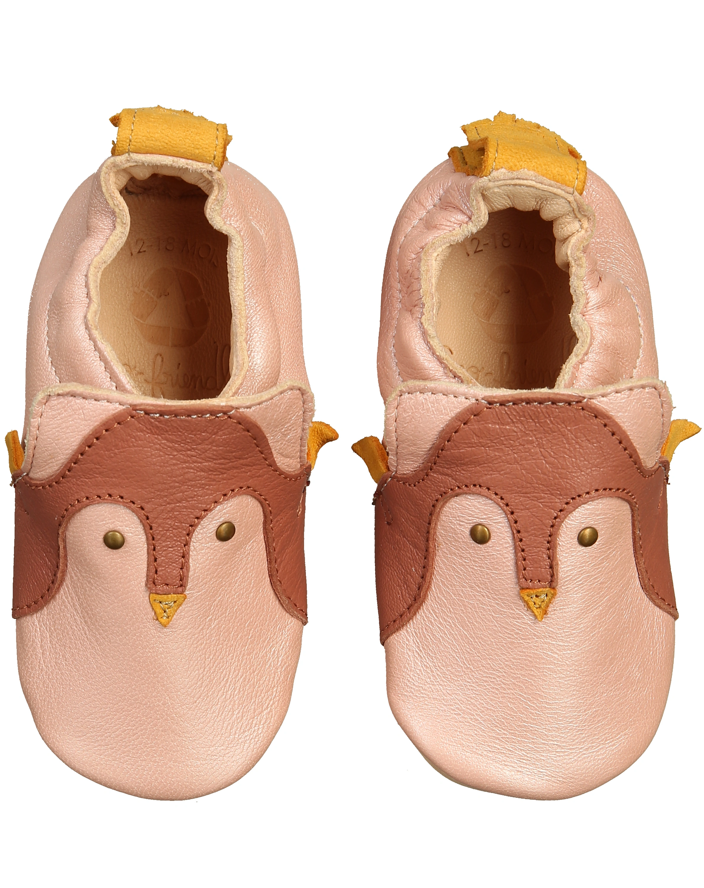 Leder-Krabbelschuhe BLUMOO PINGUOIN in rosa