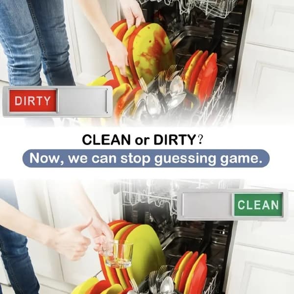 Magnet / Skilt for oppvaskmaskin – Clean / Dirty