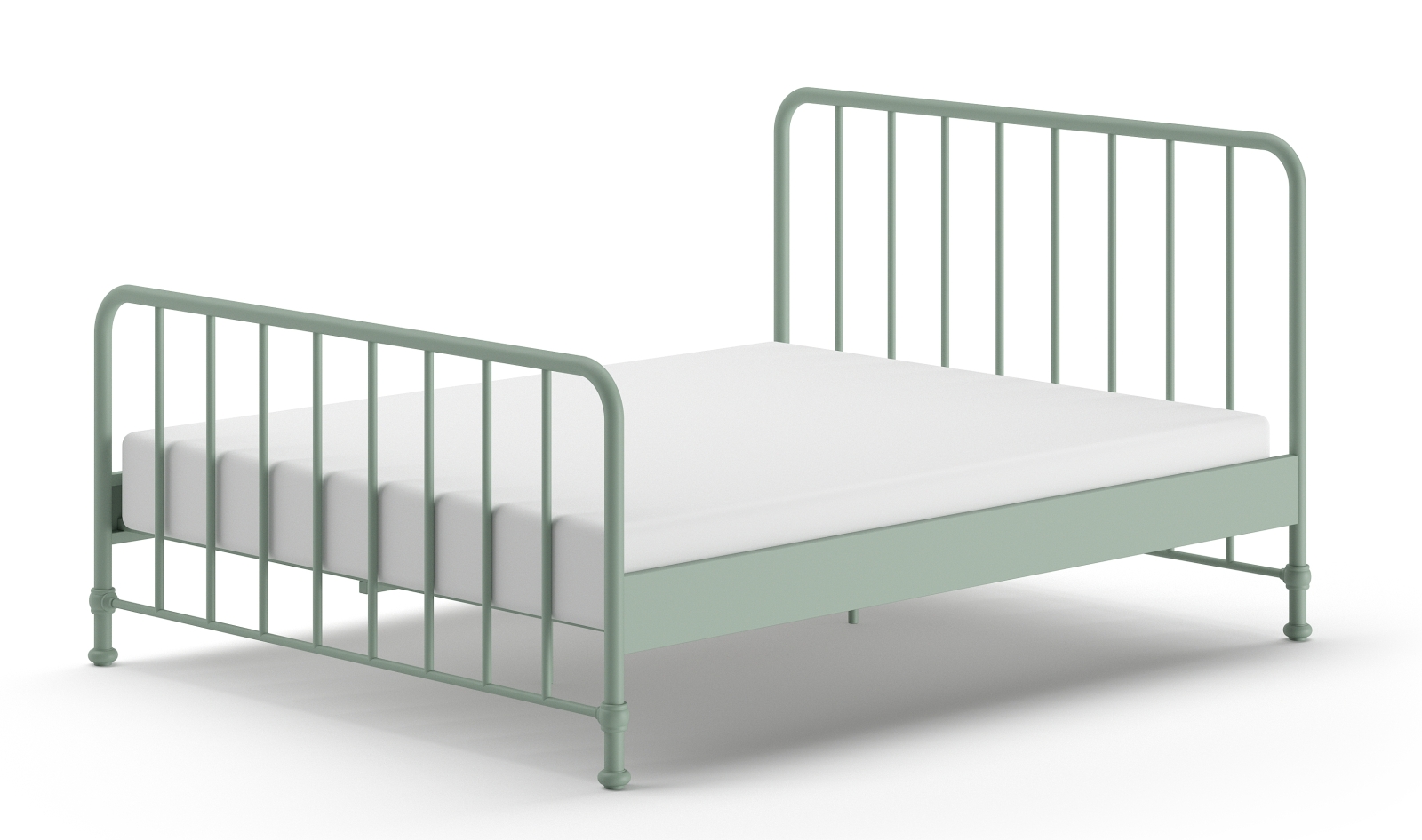 Metallbett BRONXX - olivgrün matt - 160x200 cm