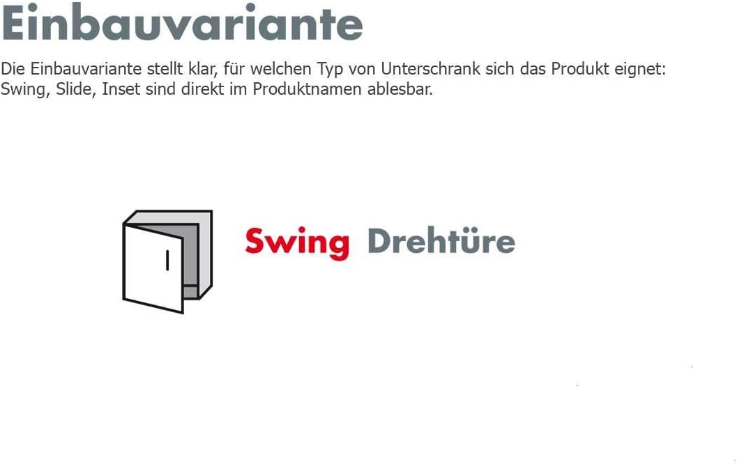 Hailo 3646231 Abfallsammler Rondo 90.3/40 P für Diagonal-Eckspülenschränke ab 900 mm Breite
