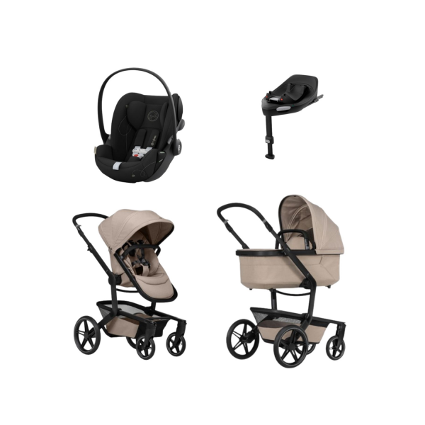 Joolz Day 5 Kinderwagen 2-in-1 - Navy Blue | Cybex Cloud T Plus Autostoeltje - Sepia Black | Cybex Base T - Black