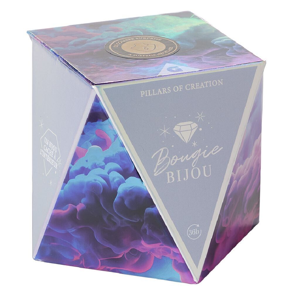 Bougie bijou collier doré senteur cèdre 36h