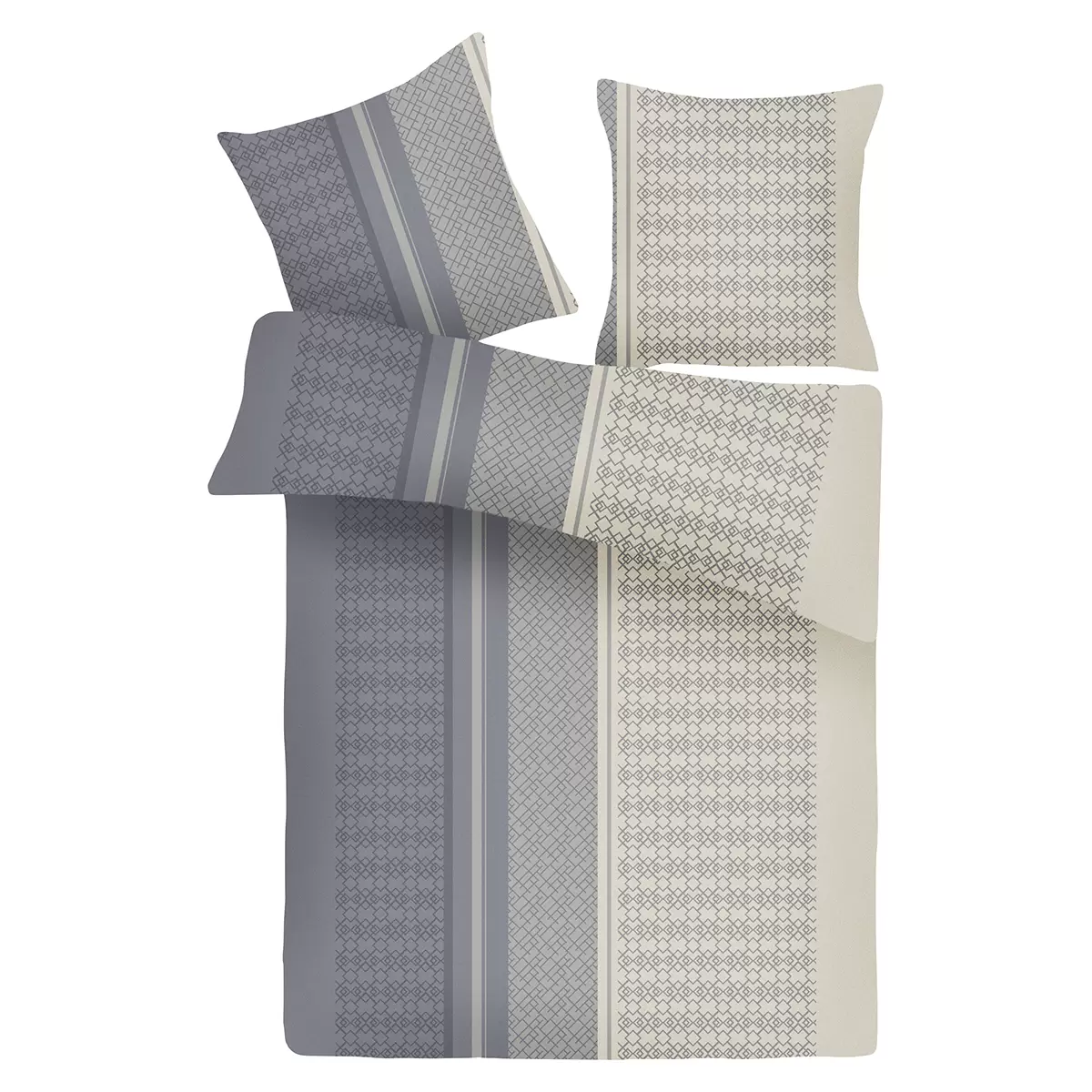 Bettwäsche-Set Naomi beige,grau
