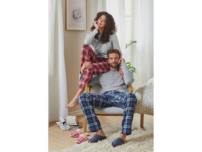 Flanellen dames pyjamabroek