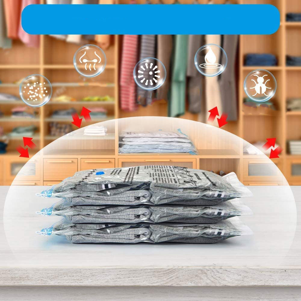 (8er Set) XXL Vakuum Beutel Space Bags Kompressions Organizer - Transparent