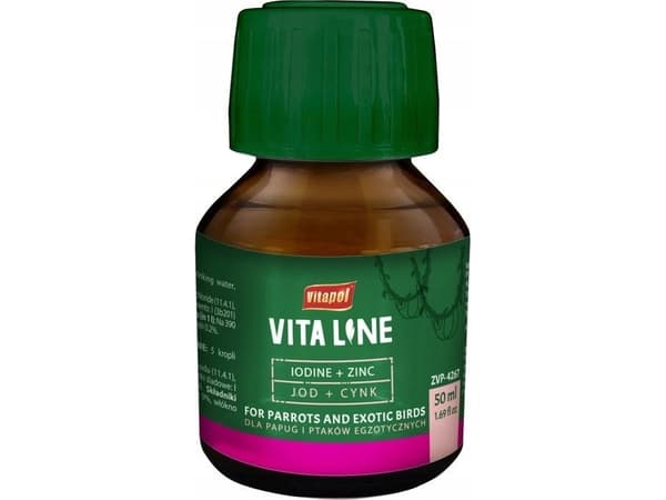Vitapol Vitaline Sink + jod for eksotiske fugler 50ml