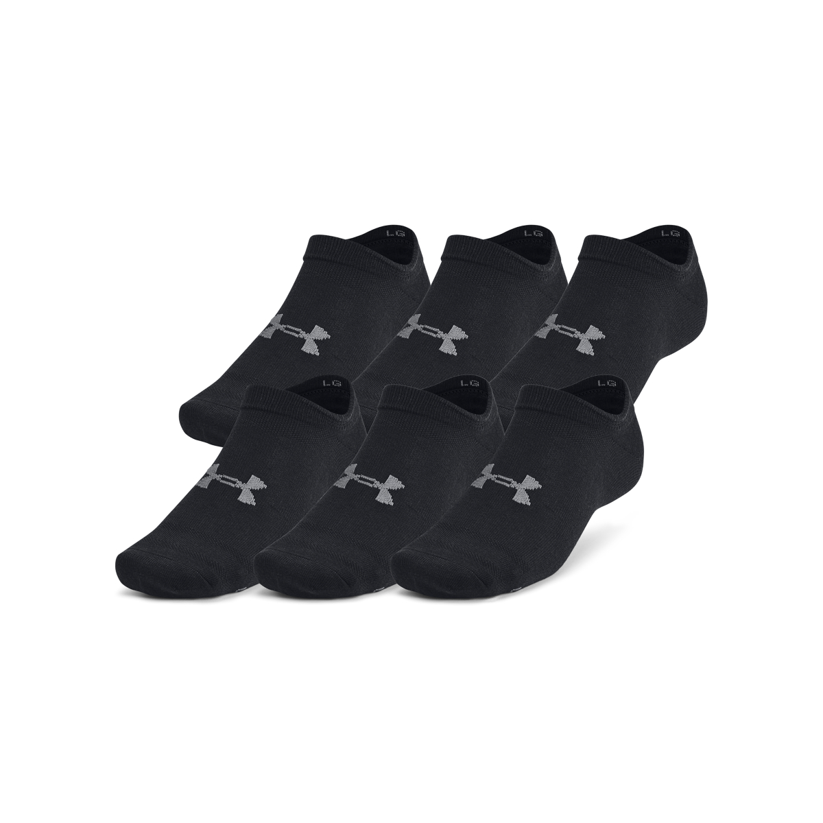UA Essential No Show 6-pack Black
