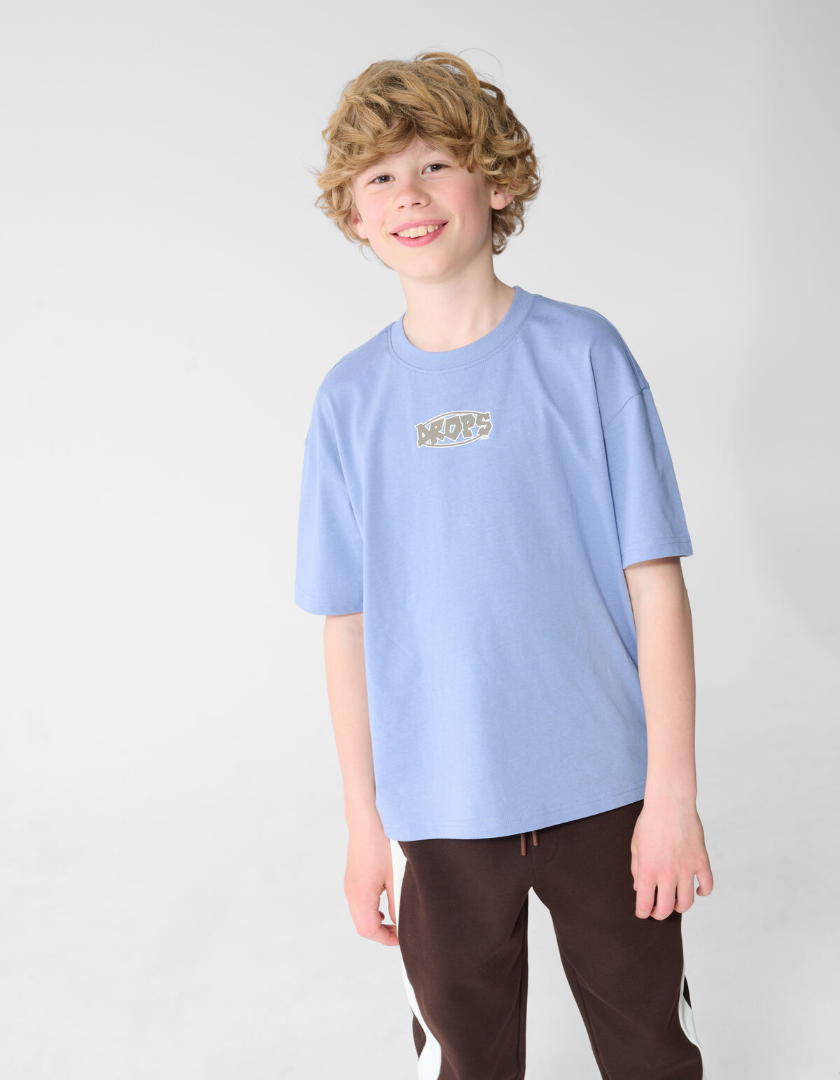 Drops Artwork T-shirt Blauw