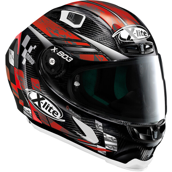 X-lite - Casque X-803 RS Ultra Carbon MotoGP Noir / Rouge