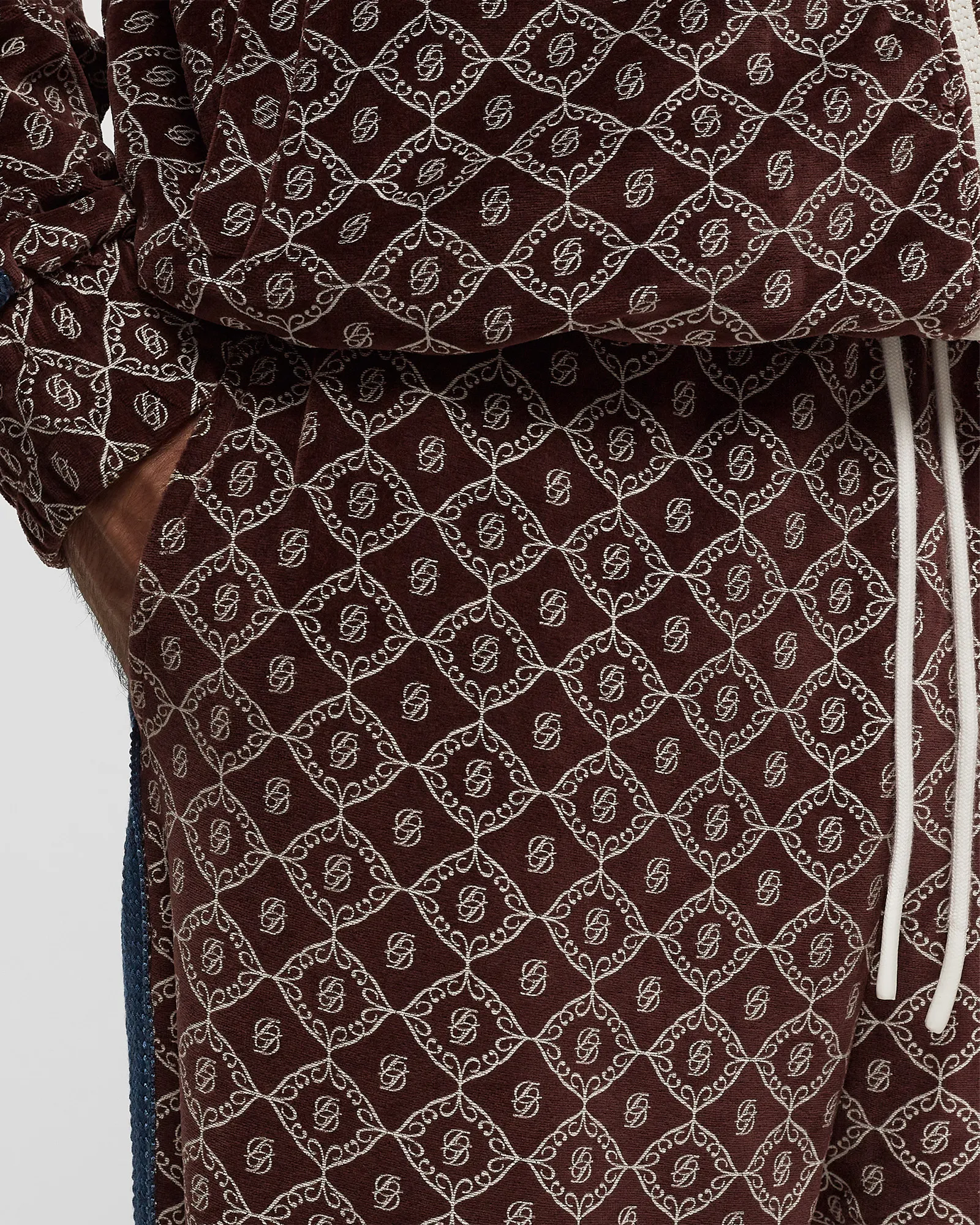Drôle de Monsieur Le Pant Velours Monogramme