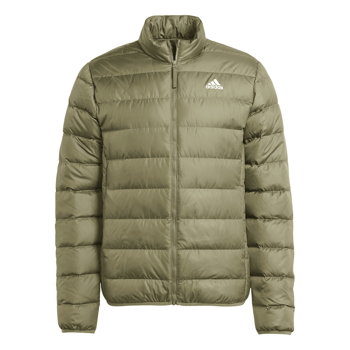 adidas Performance<br>Jaqueta de plumas leve com zíper, sem capuz Essentials
