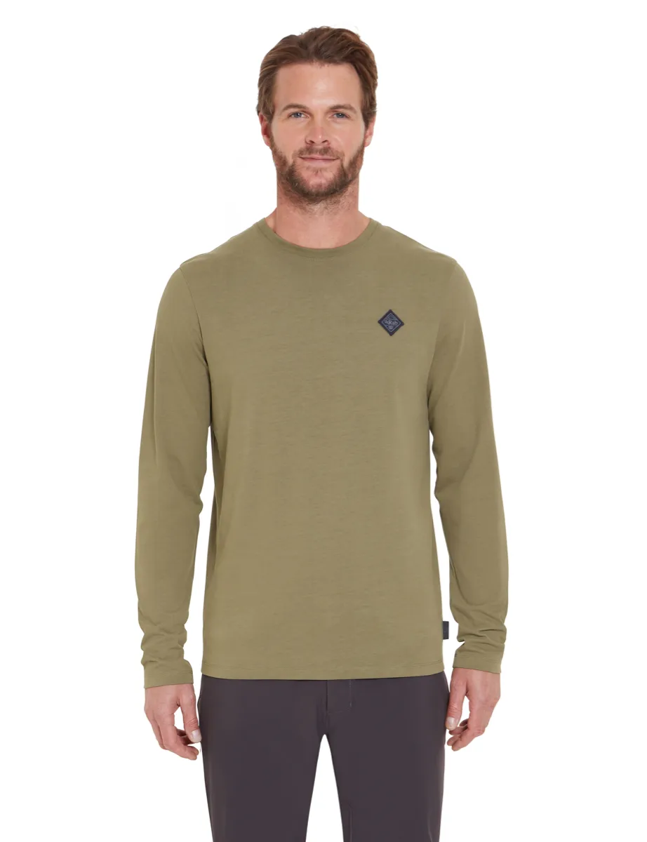 Rab Basecamp Logo Badge Ls Tee Light Khaki