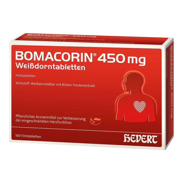 BOMACORIN 450 mg Weißdorntabletten, 100 St