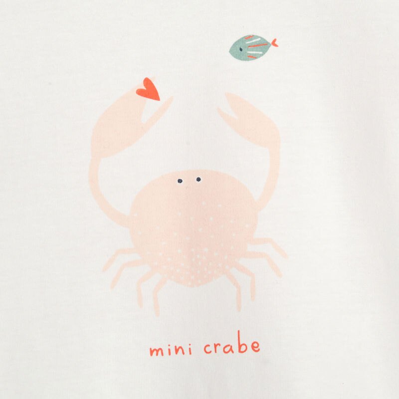 T-shirt manches courtes bébé fille en coton beige Absorba Beige