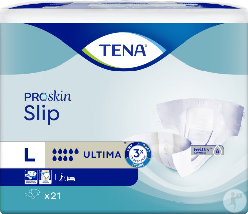 Tena Proskin Slip Ultima Incontinence Urinaire Taille L 21 Pièces