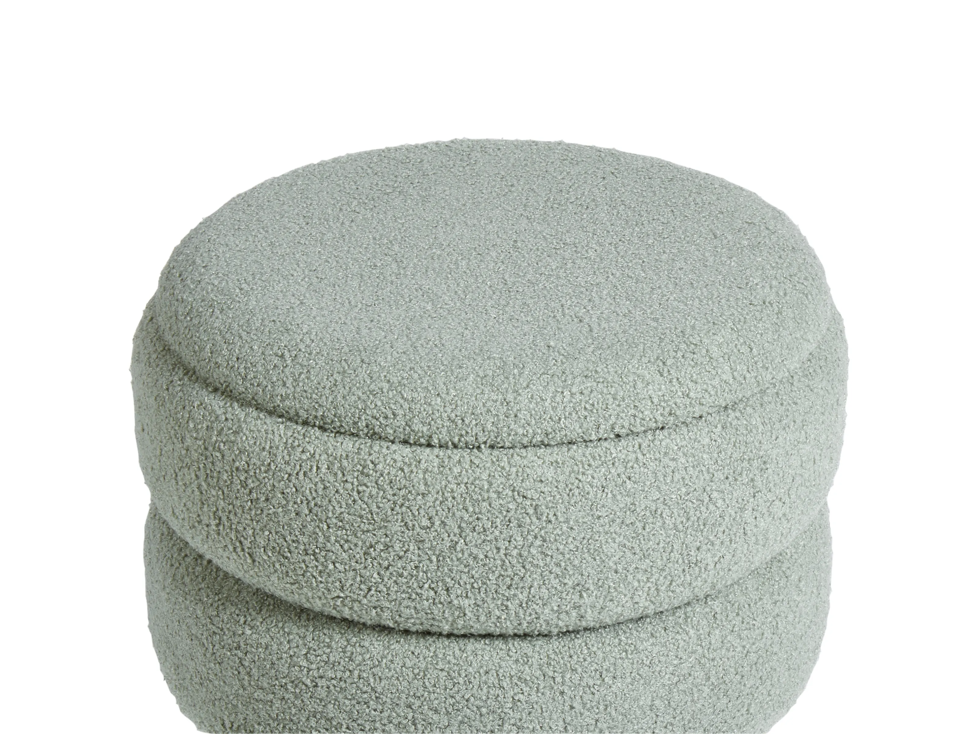 Hocker met opbergruimte OKATON Bouclé Groen