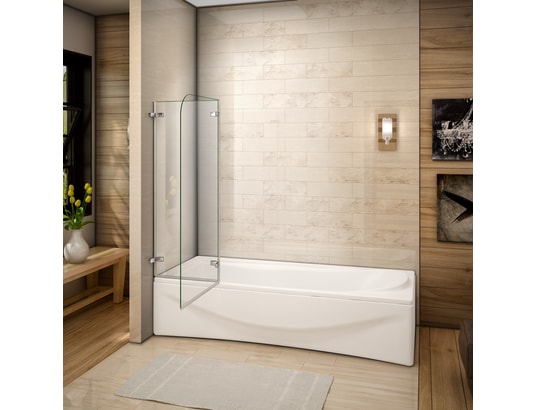 AICA SANITAIRE - Pare-baignoire Aica 100x140cm Pare baignoire pivotant et repliable 180 degr...