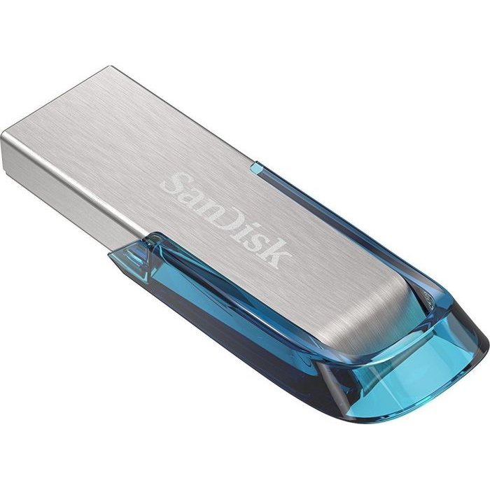 SanDisk Ultra Flair lecteur USB flash 64 Go USB Type-A 3.2 Gen 1 (3.1 Gen 1) Bleu, Argent