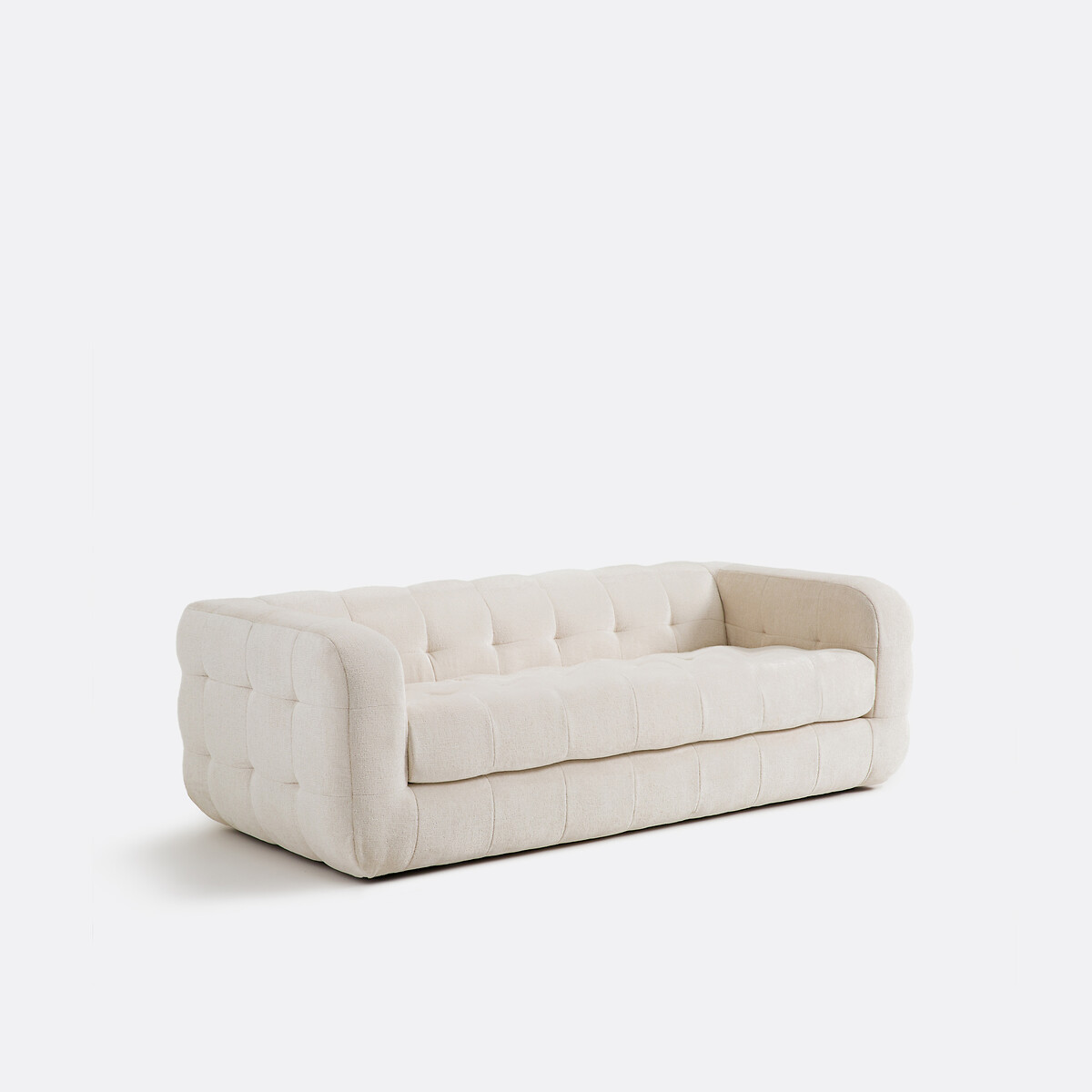 LA REDOUTE INTERIEURS<br>Sofá de 3 lugares, veludo grosso, Pieta