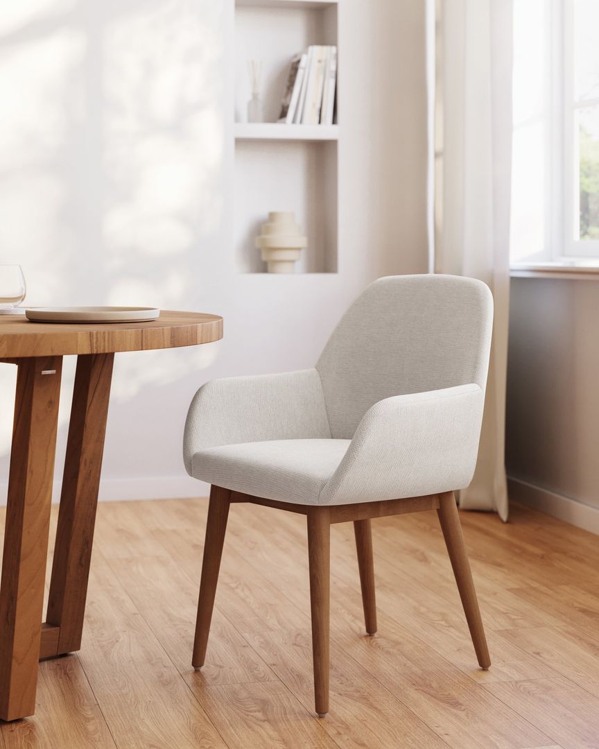 Kave Home   Konna Essenhout Eetkamerstoel